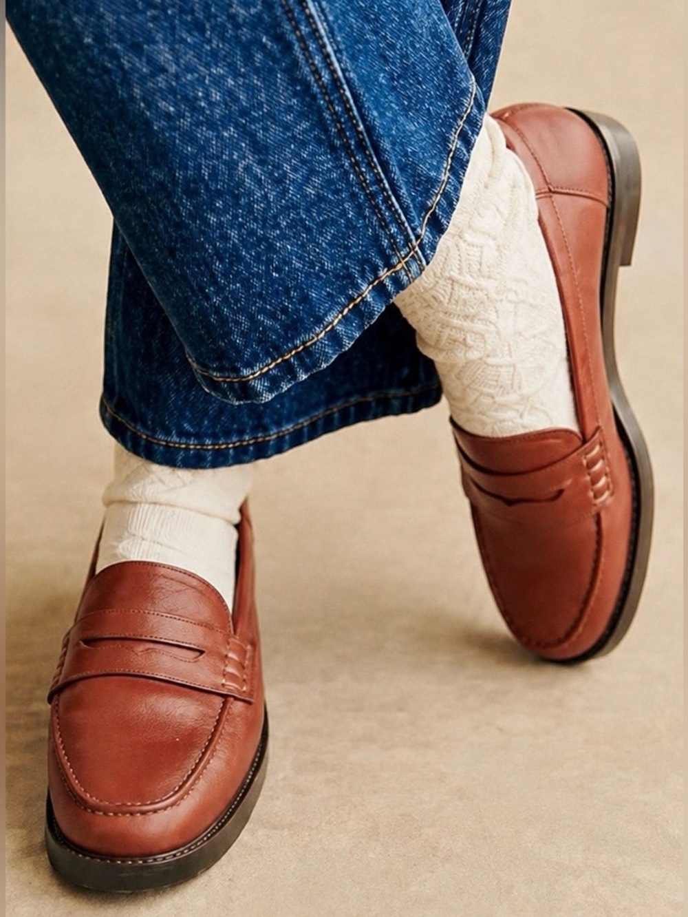 Sézane Andrea Loafers in Natural Heritage Leather FR 41 - Picture 13 of 13